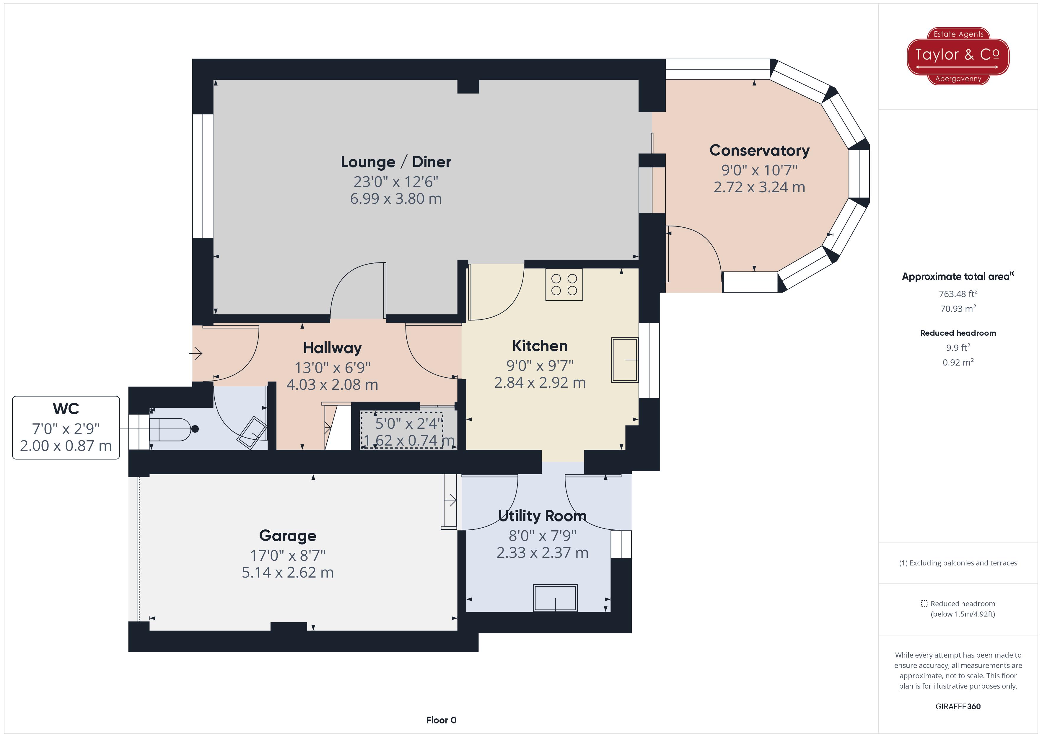 Floorplans For De Grosmont Close, Abergavenny