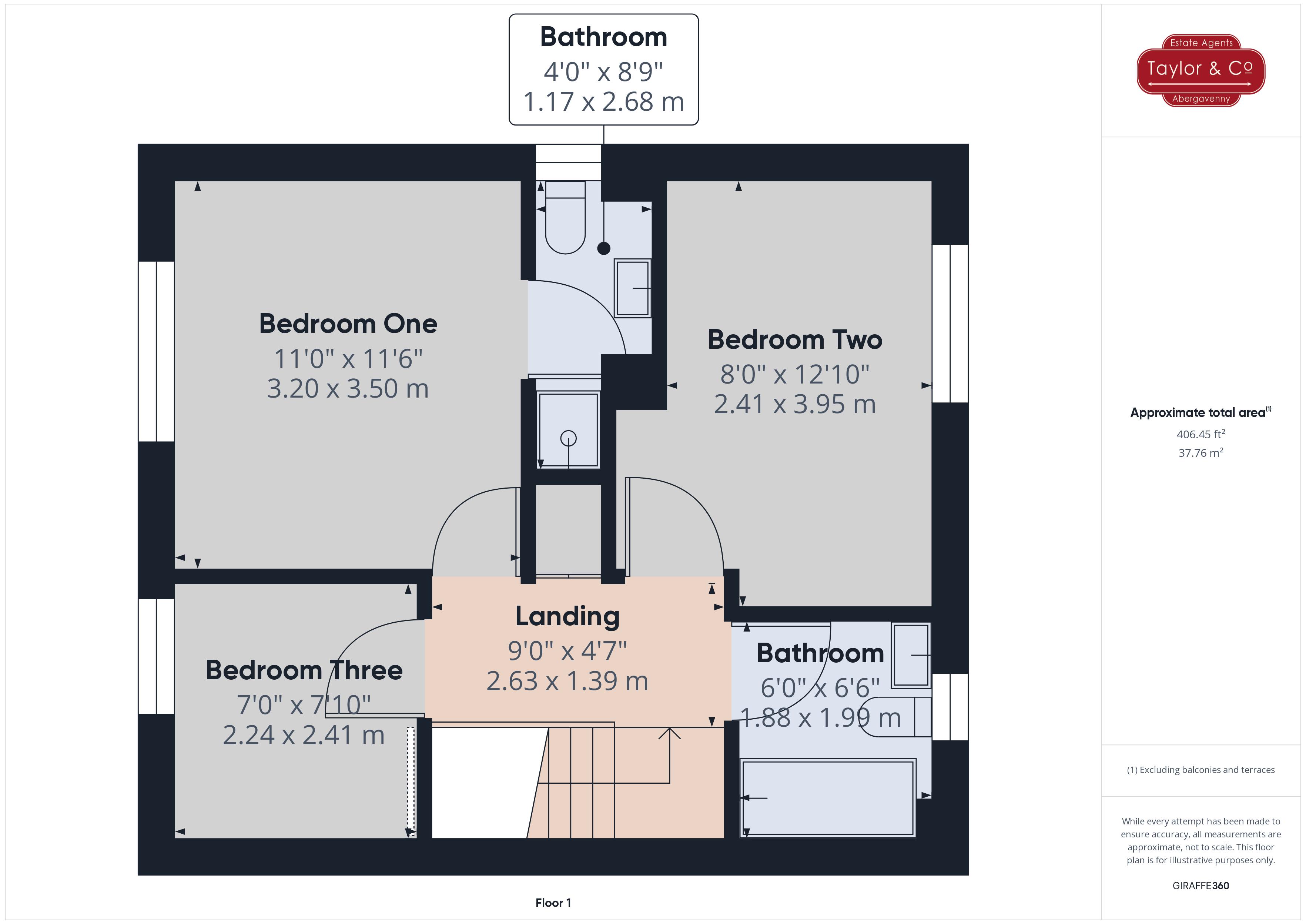 Floorplans For De Grosmont Close, Abergavenny