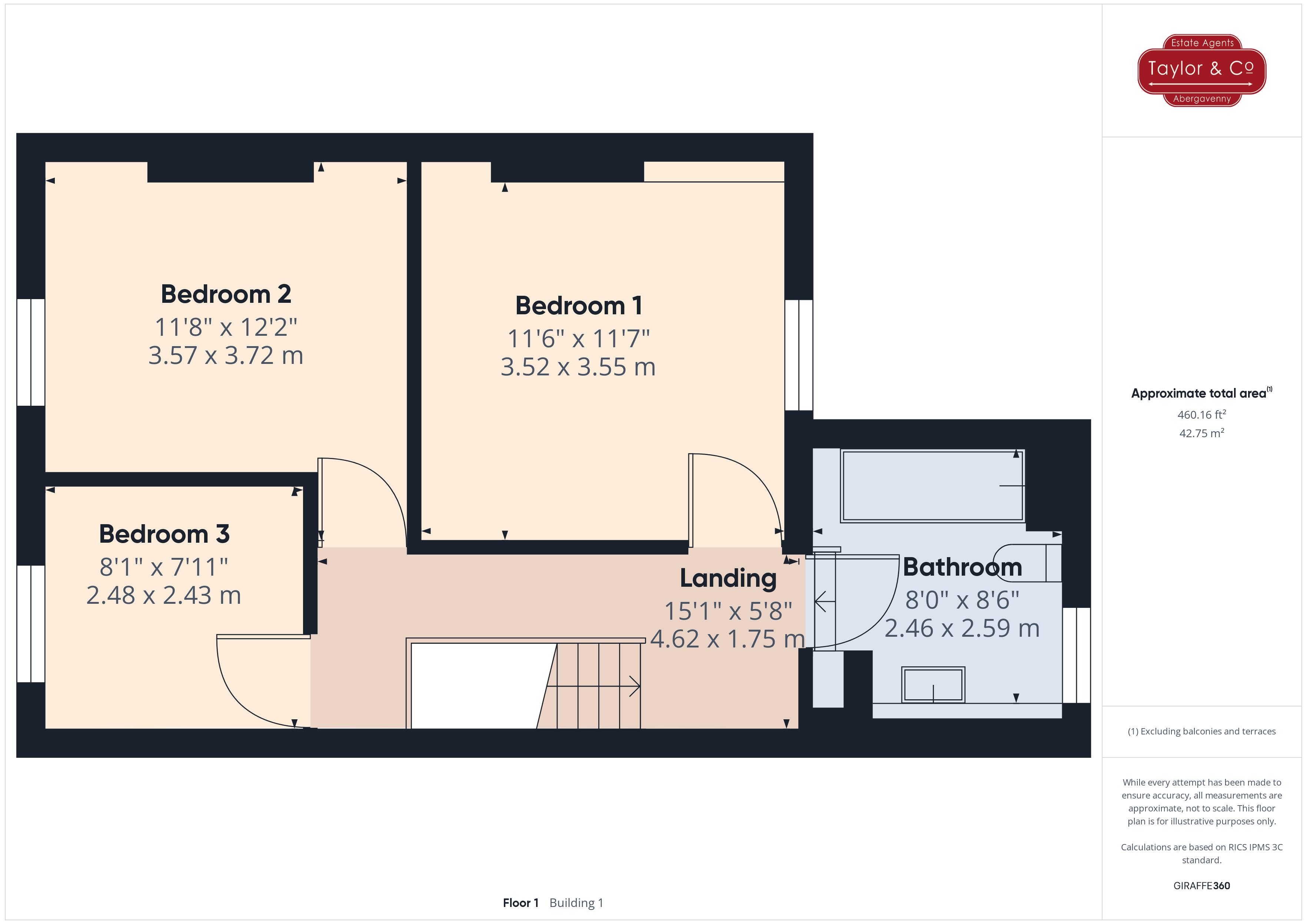 Floorplans For Park Street, Abergavenny