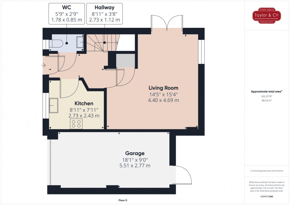 Floorplan for Llwyn Melin, Clydach, Abergavenny