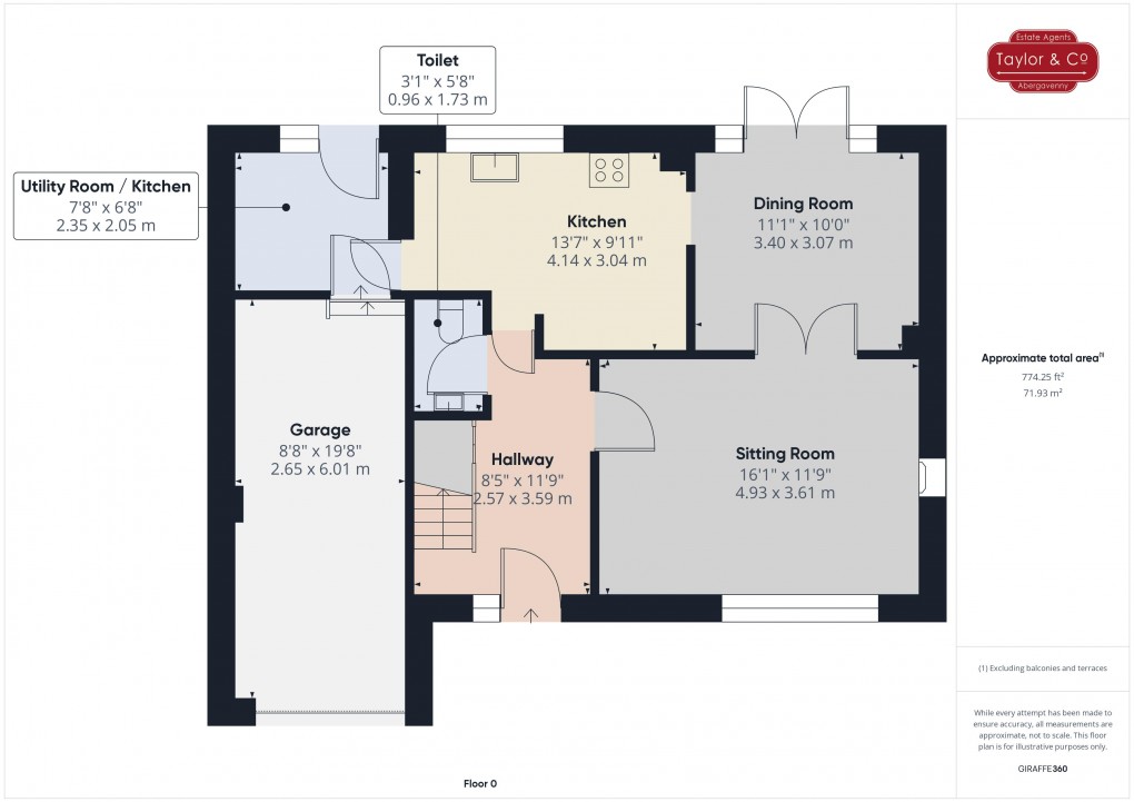 Floorplan for Delafield Road, Abergavenny