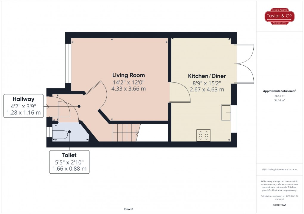 Floorplan for Ffordd Sain Ffwyst, Llanfoist, Abergavenny