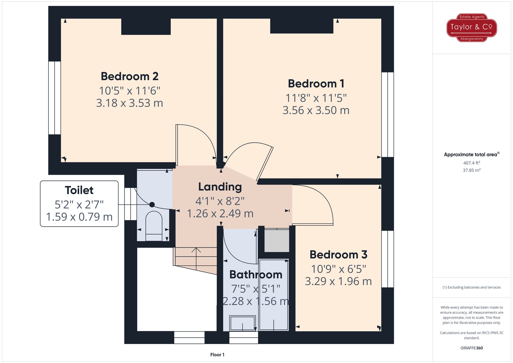 Floorplans For Park Avenue, Abergavenny, NP7