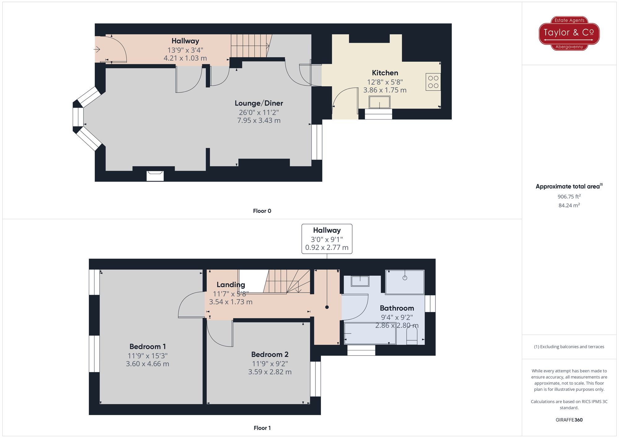 Floorplans For Park Crescent, Abergavenny, NP7