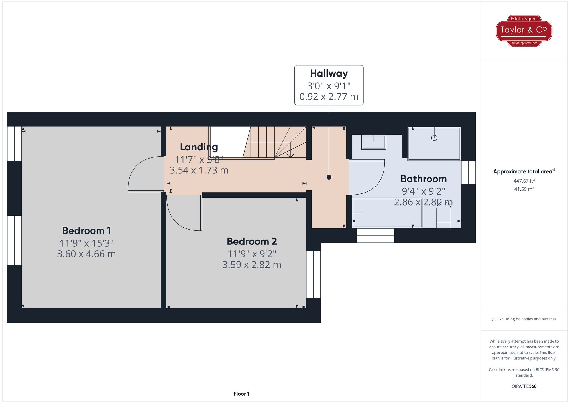 Floorplans For Park Crescent, Abergavenny, NP7