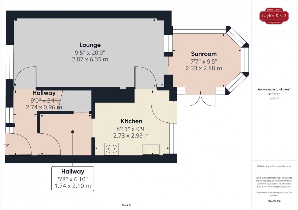 Floorplan for Poplars Close, Mardy, NP7