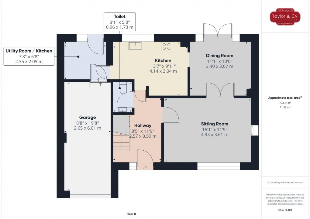 Floorplan for Delafield Road, Abergavenny, NP7