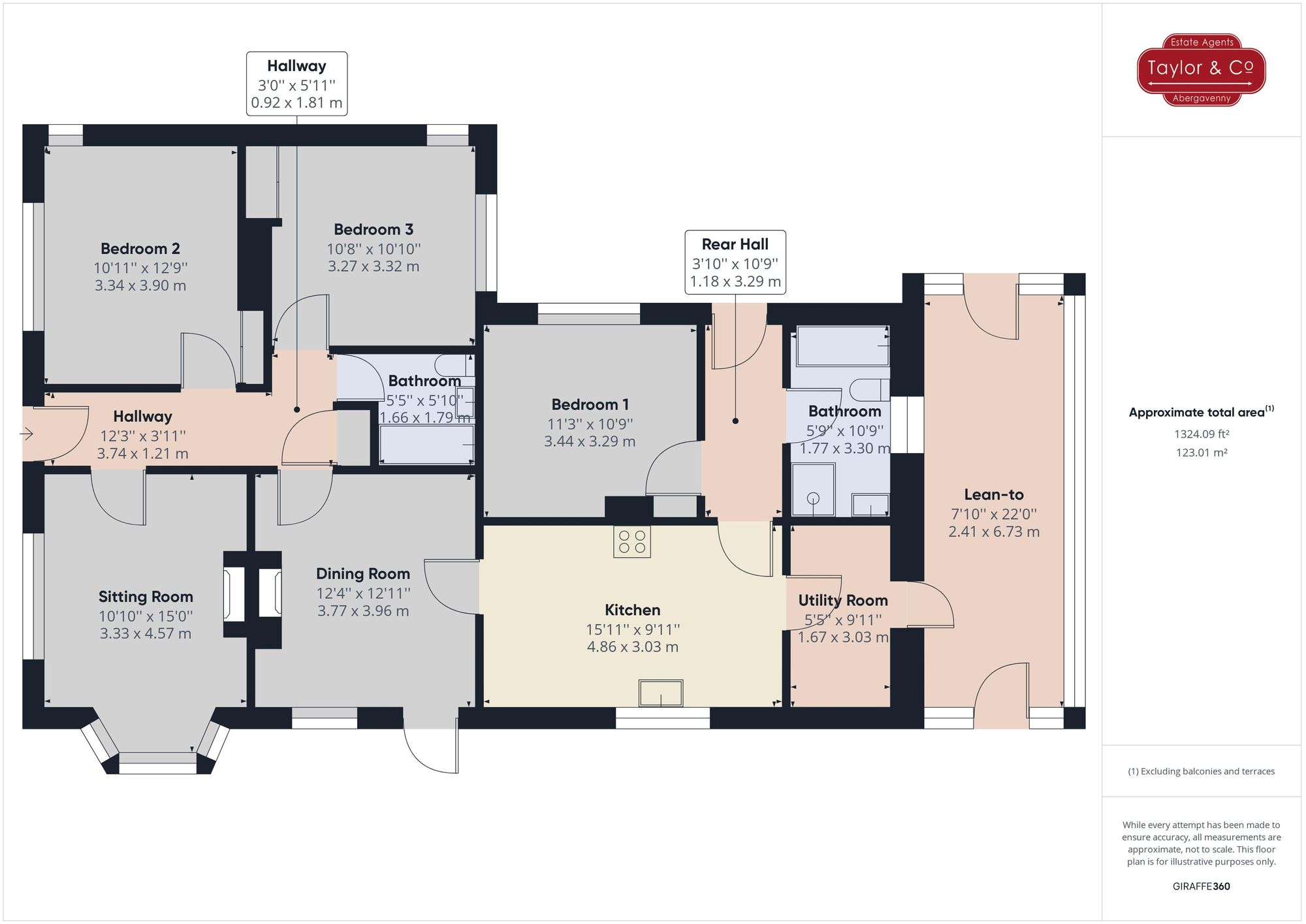 Floorplans For Park Crescent, Abergavenny, NP7