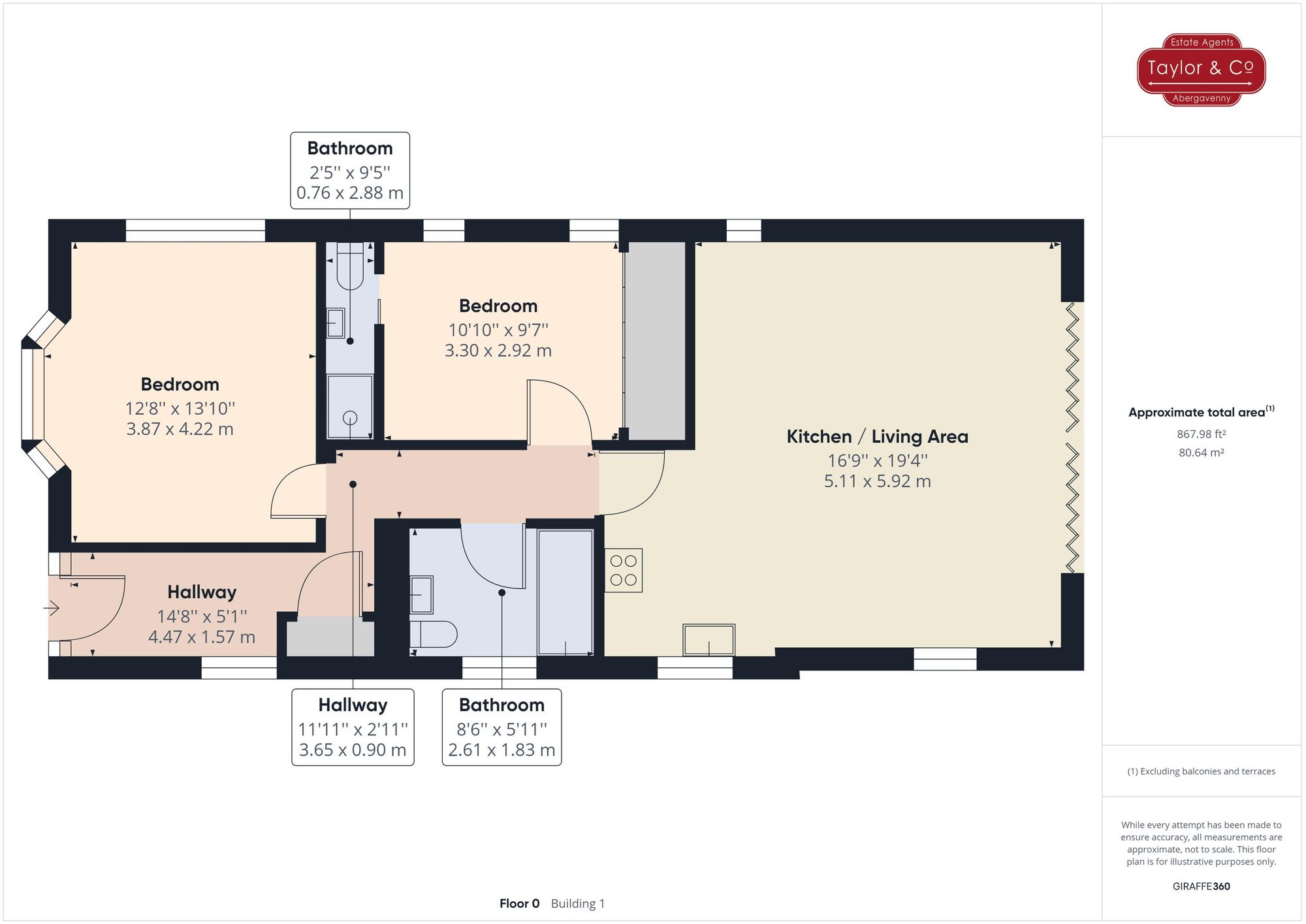 Floorplans For Hereford Road, Abergavenny, NP7