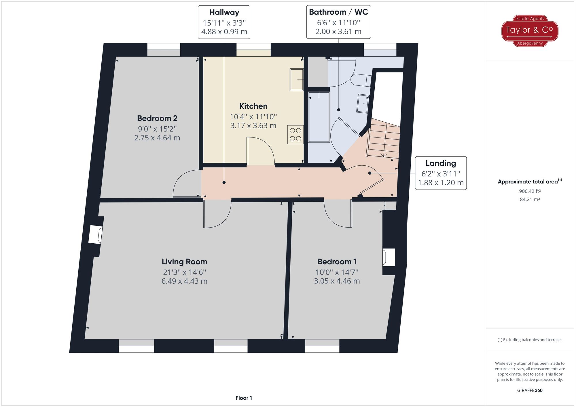 Floorplans For Nevill Street, Abergavenny, NP7