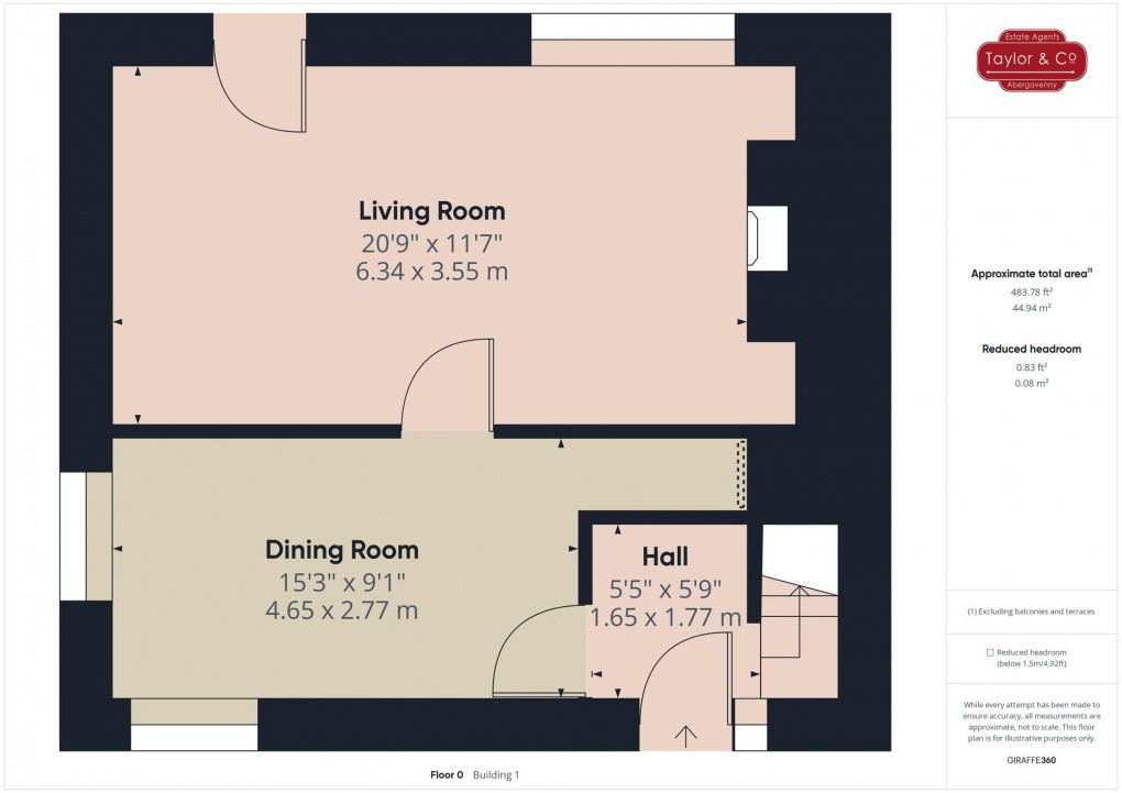 Floorplan for Cross Ash, Abergavenny, NP7