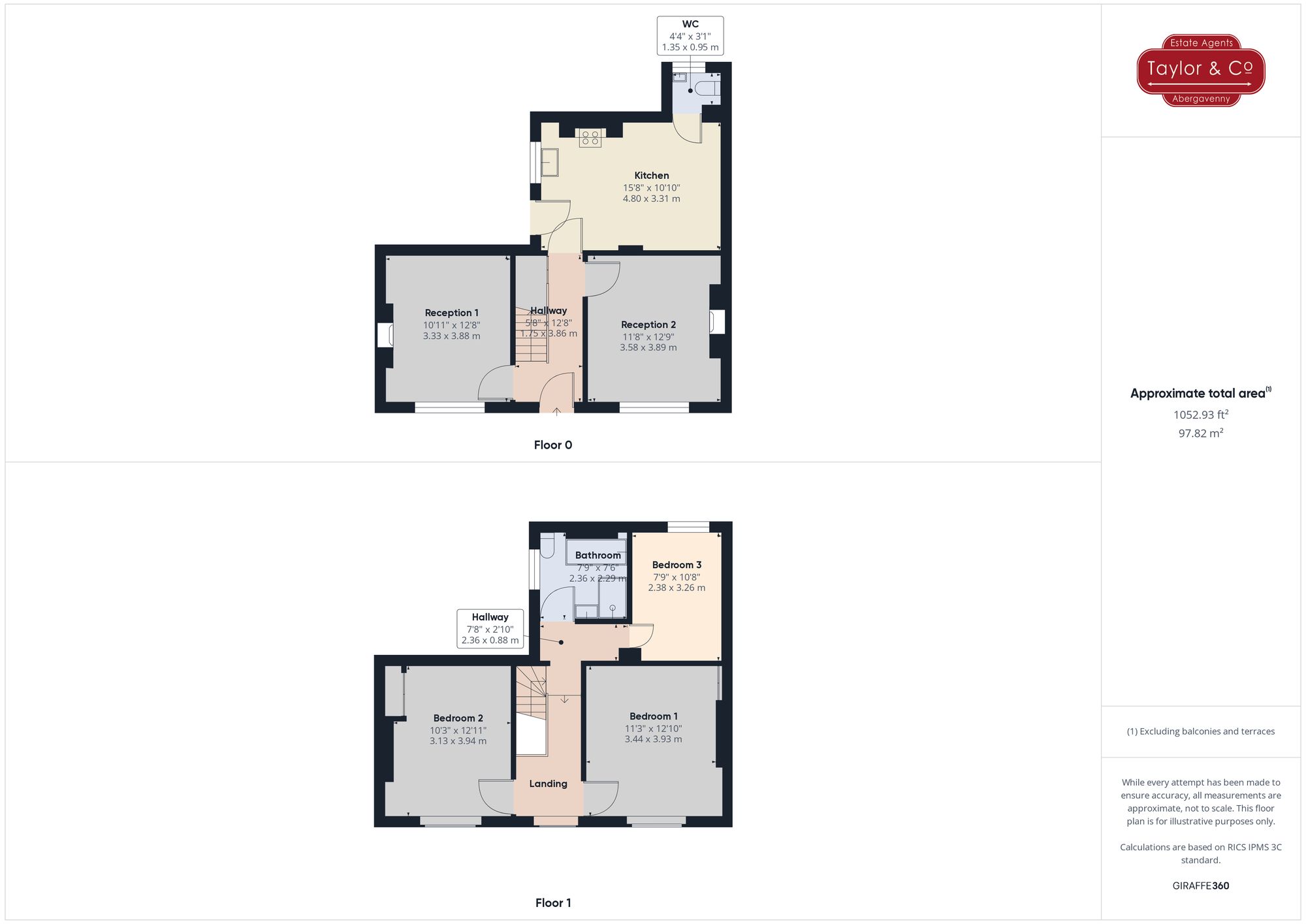 Floorplans For Richmond Road, Abergavenny, NP7