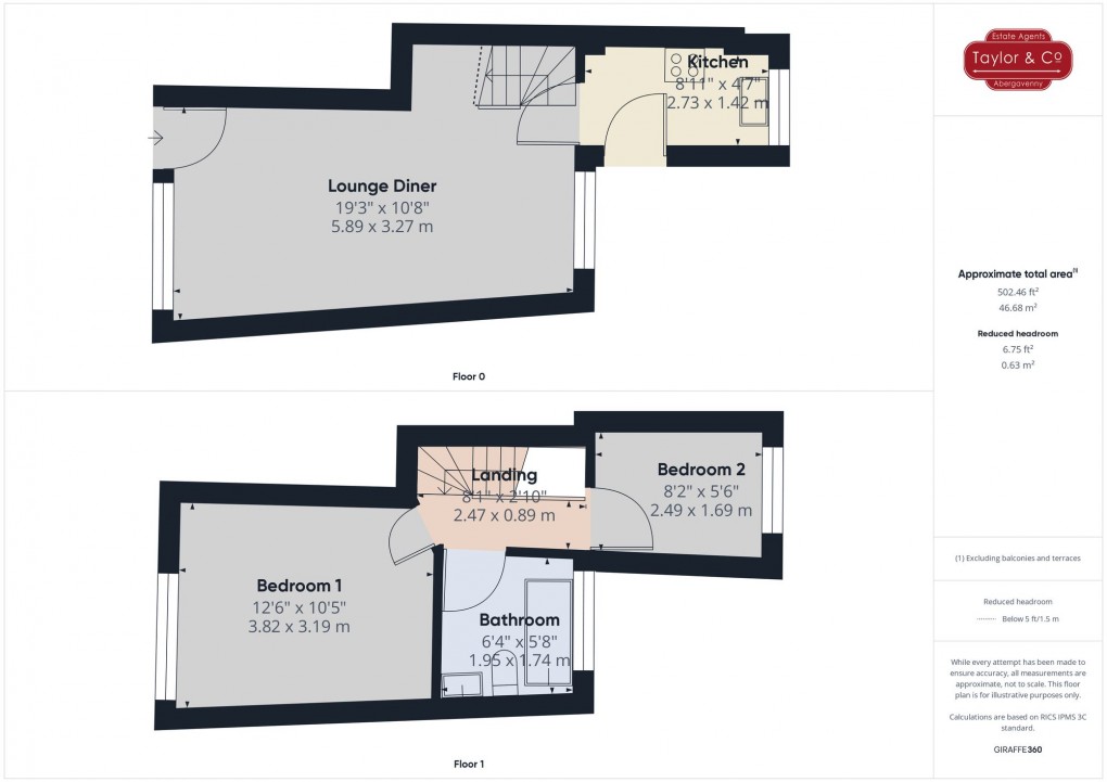 Floorplan for Blorenge Terrace, Llanfoist, NP7