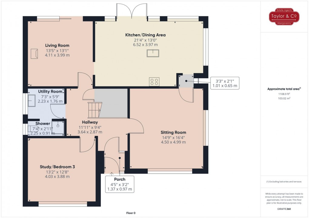 Floorplan for Poplars Road, Mardy, NP7