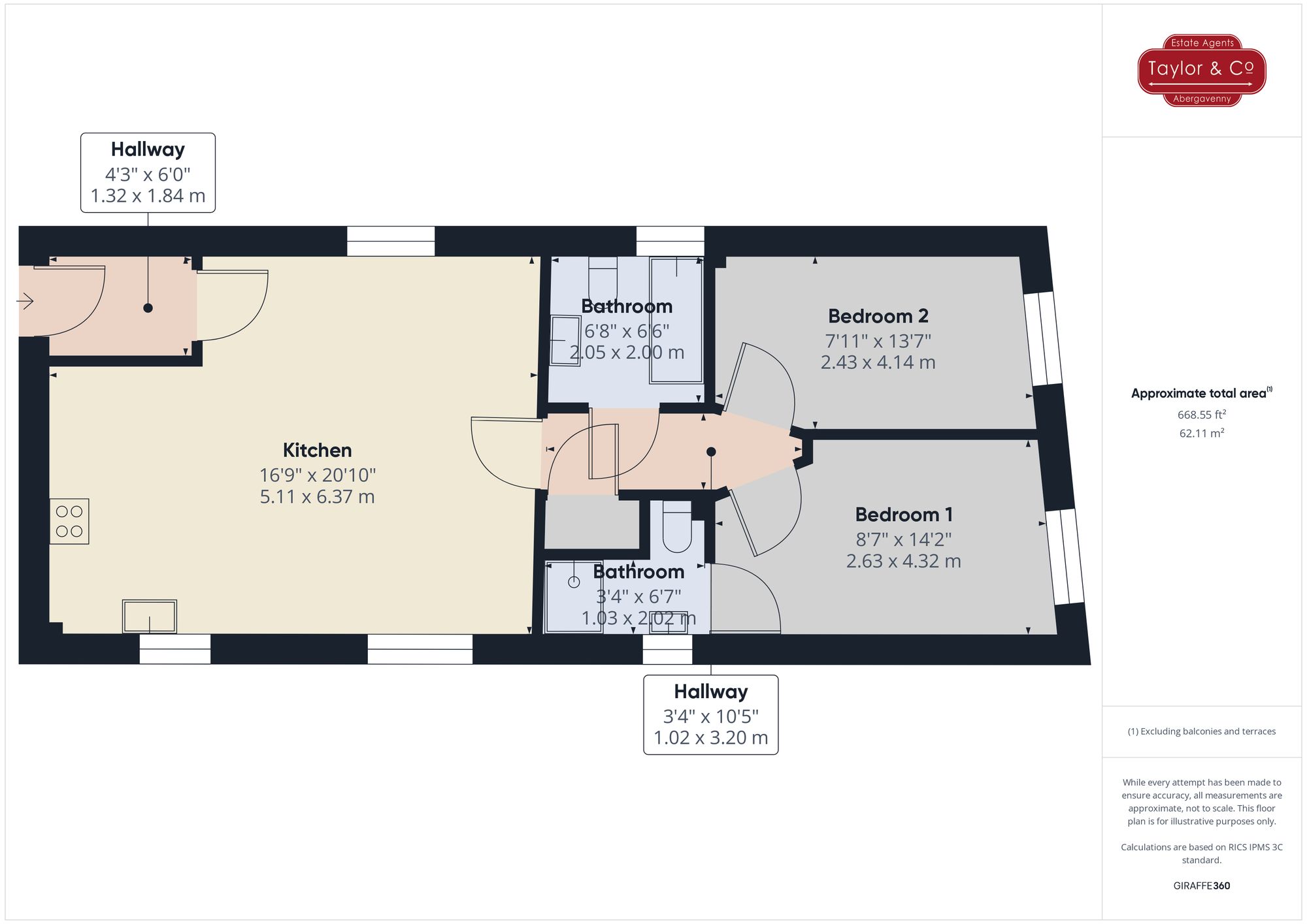 Floorplans For Baker Street, Abergavenny, NP7