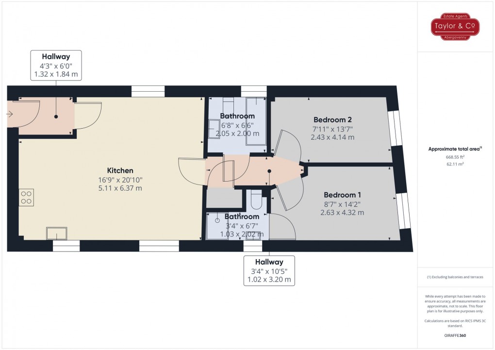 Floorplan for Baker Street, Abergavenny, NP7