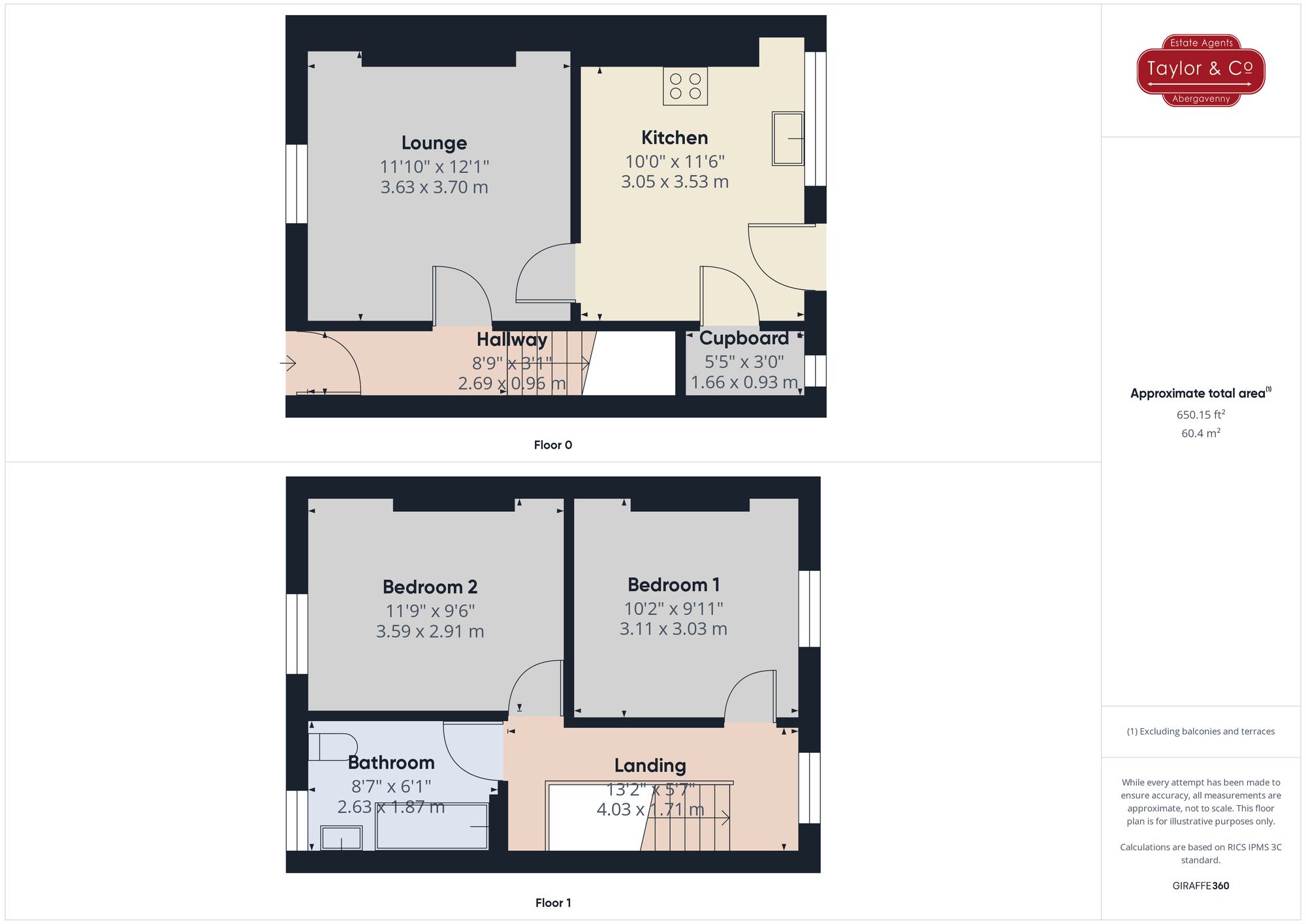 Floorplans For Pant Lane, Abergavenny, NP7