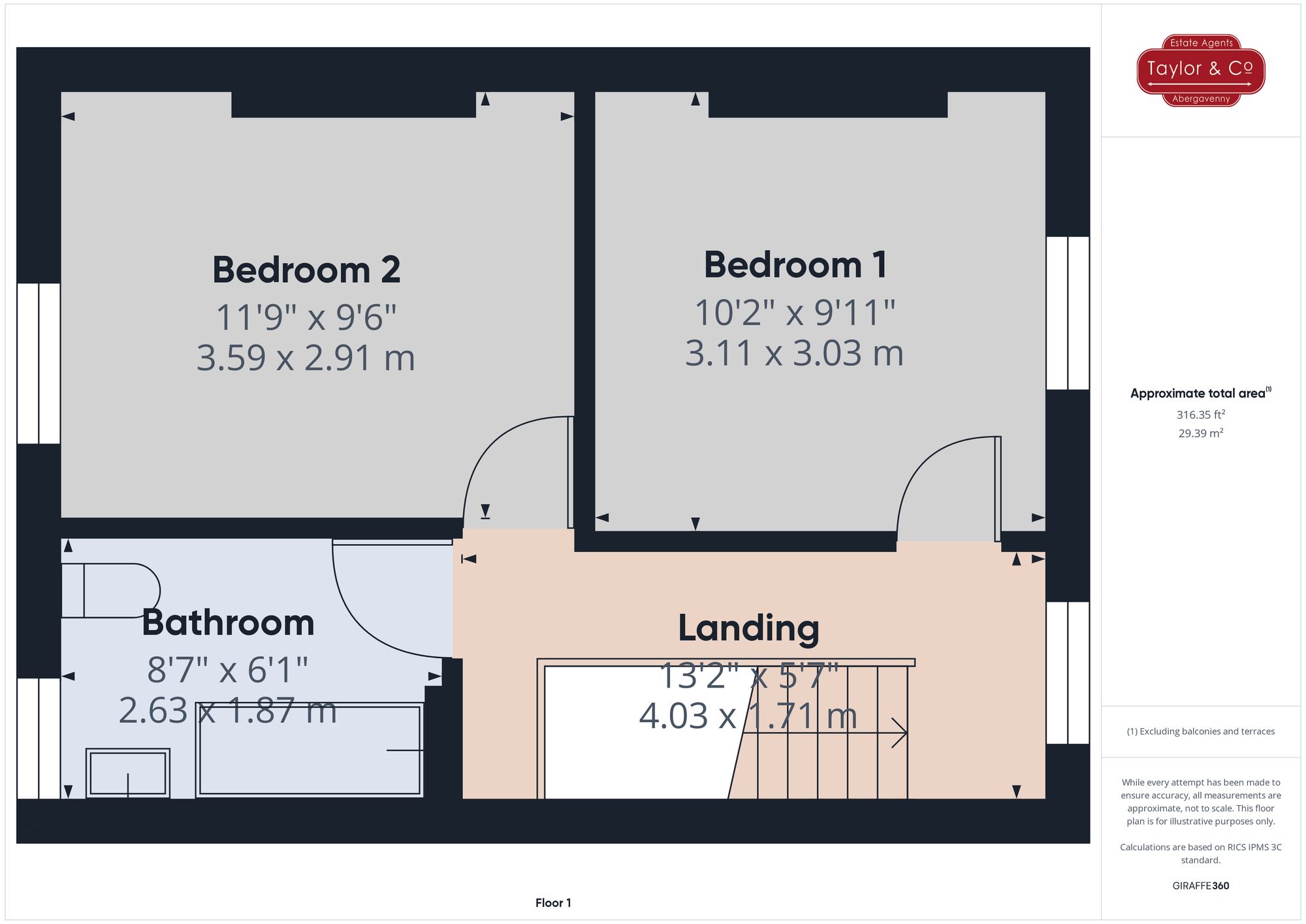 Floorplans For Pant Lane, Abergavenny, NP7